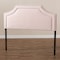 Baxton Studio Avignon Light Pink Velvet Upholstered Queen Size Headboard 155-9326 - alternate 2